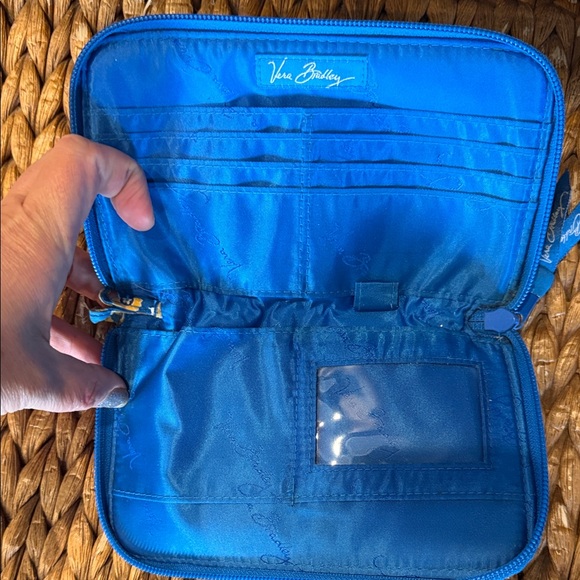 Retired Vera Bradley Teal and Yellow Floral Wristlet - Picture 6 of 7